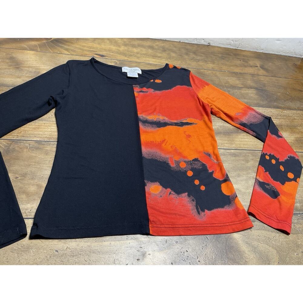 Ivan Grundahl Copenhagen Abstract Stretch Long Sleeve Top Size Small - Picture 2 of 7